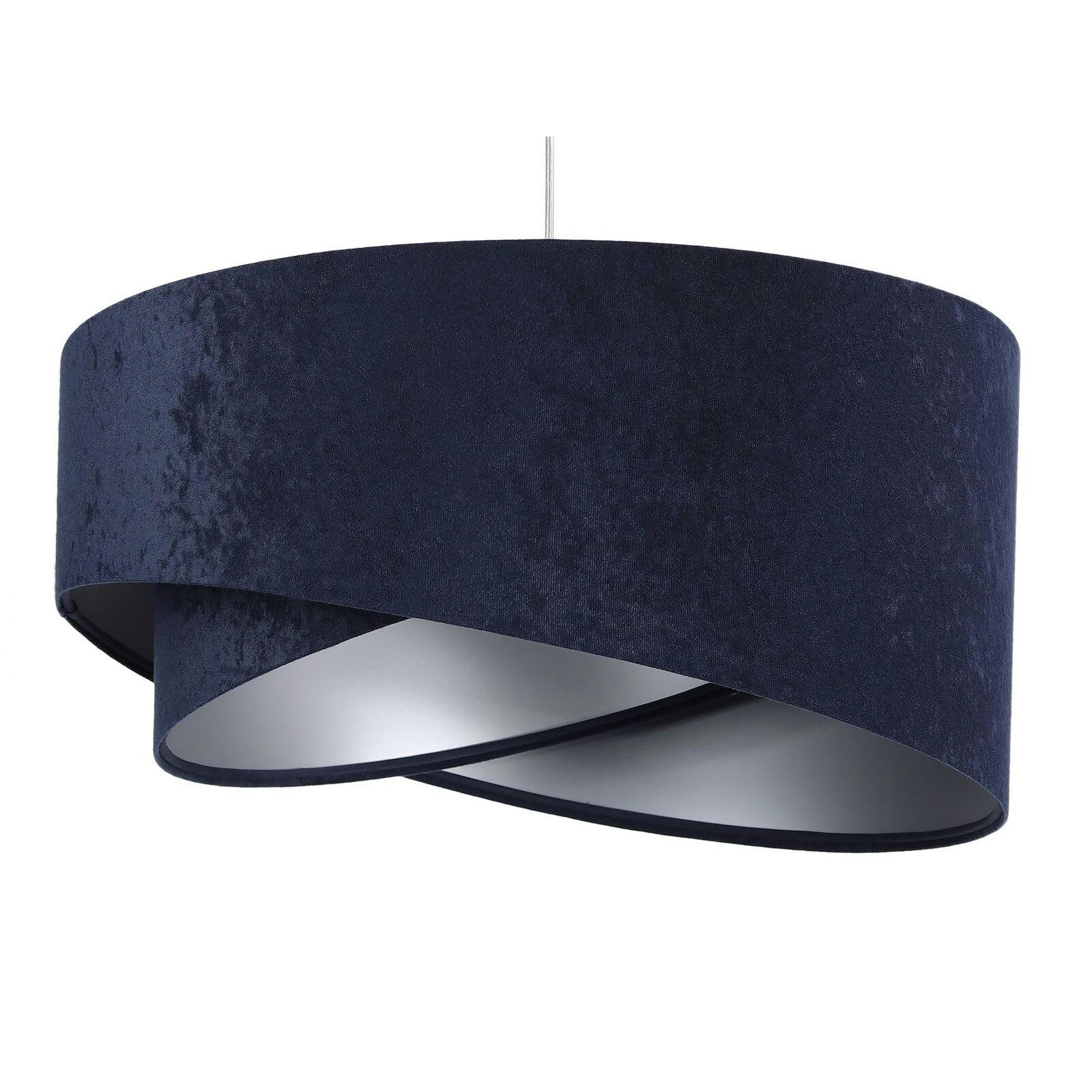 ASYMETRIC - Suspension Tissu Bleu 50x50x105 cm