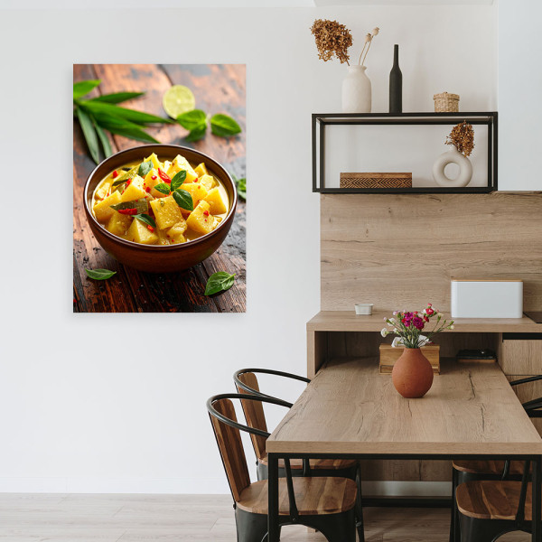 Obraz do kuchni jadalni, Miska Bambus Curry 20x30