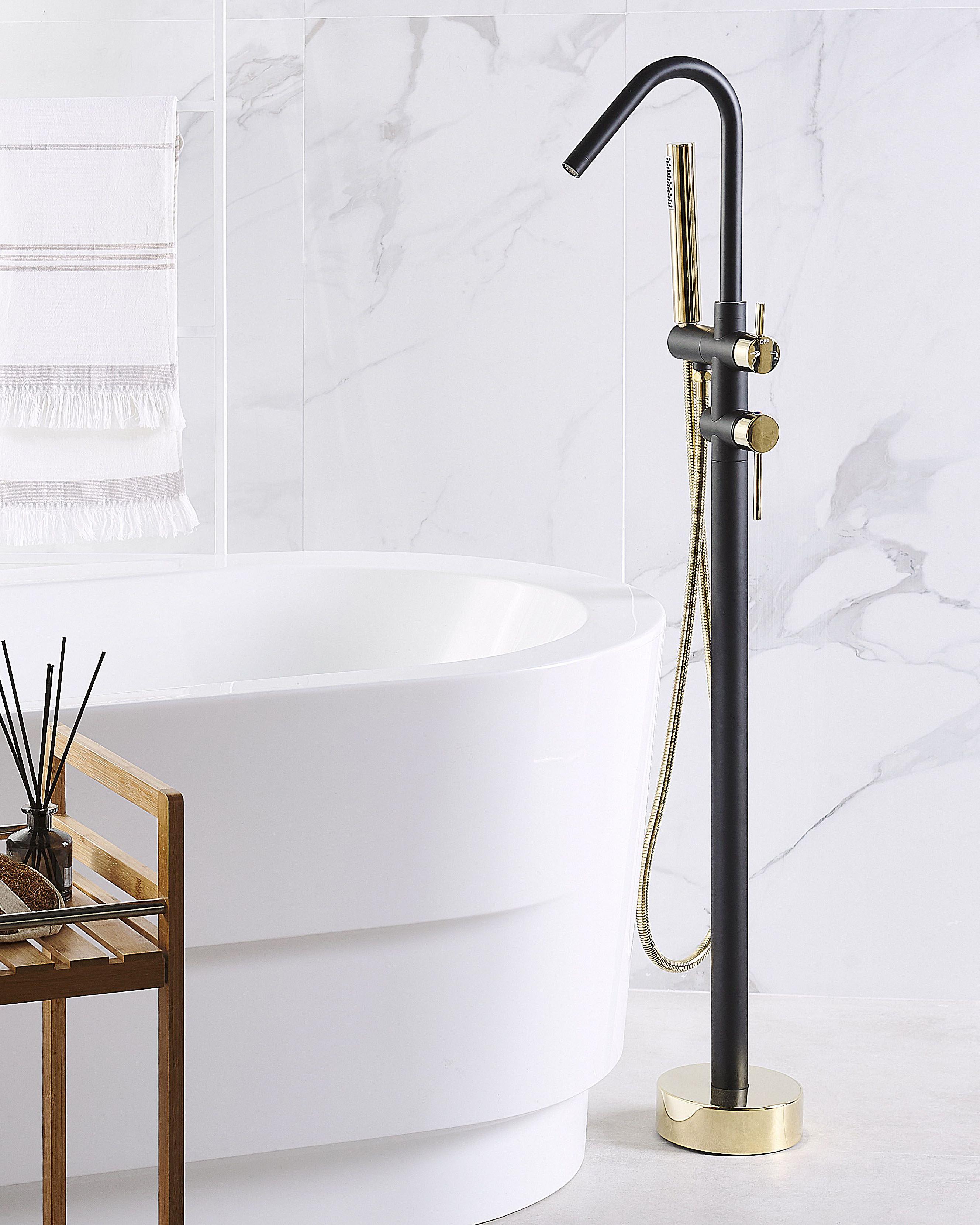 Freestanding Bathtub Faucet VICTORIA Black/ Gold