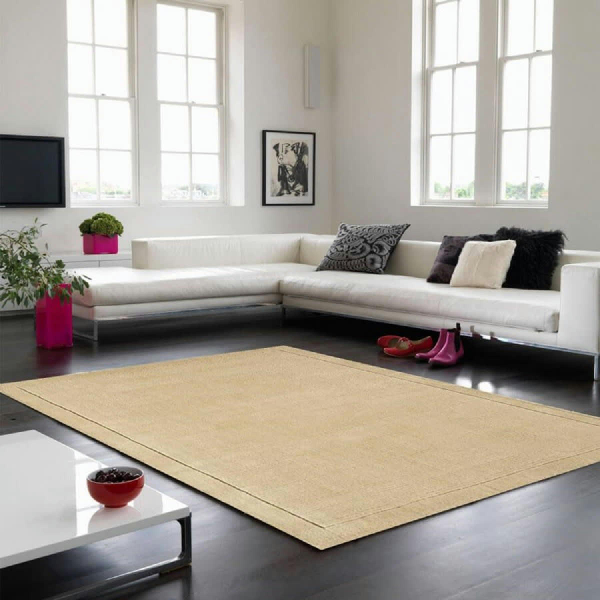 CANDY - Tapis tufté main en Laine Beige 200x290 cm