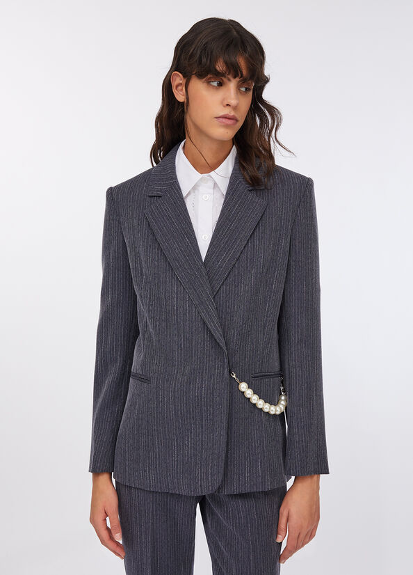 Blazer in flanella gessata