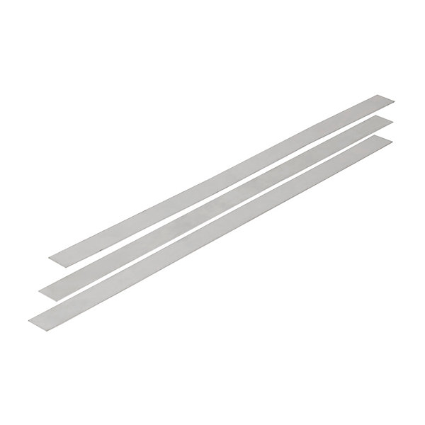 Insert inox adhésif 410 x 20 mm GoodHome