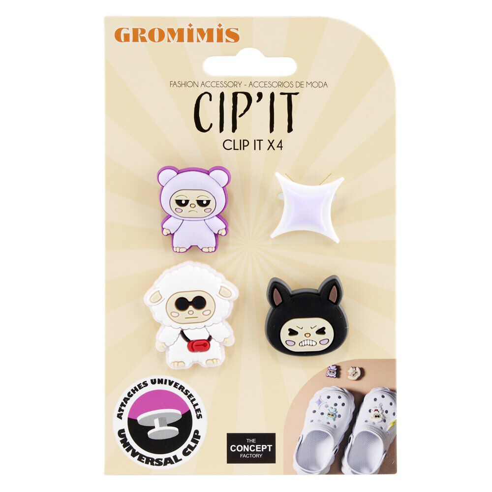 Bijou de chaussure x4 clips décoratifs CIP'IT Gromimis