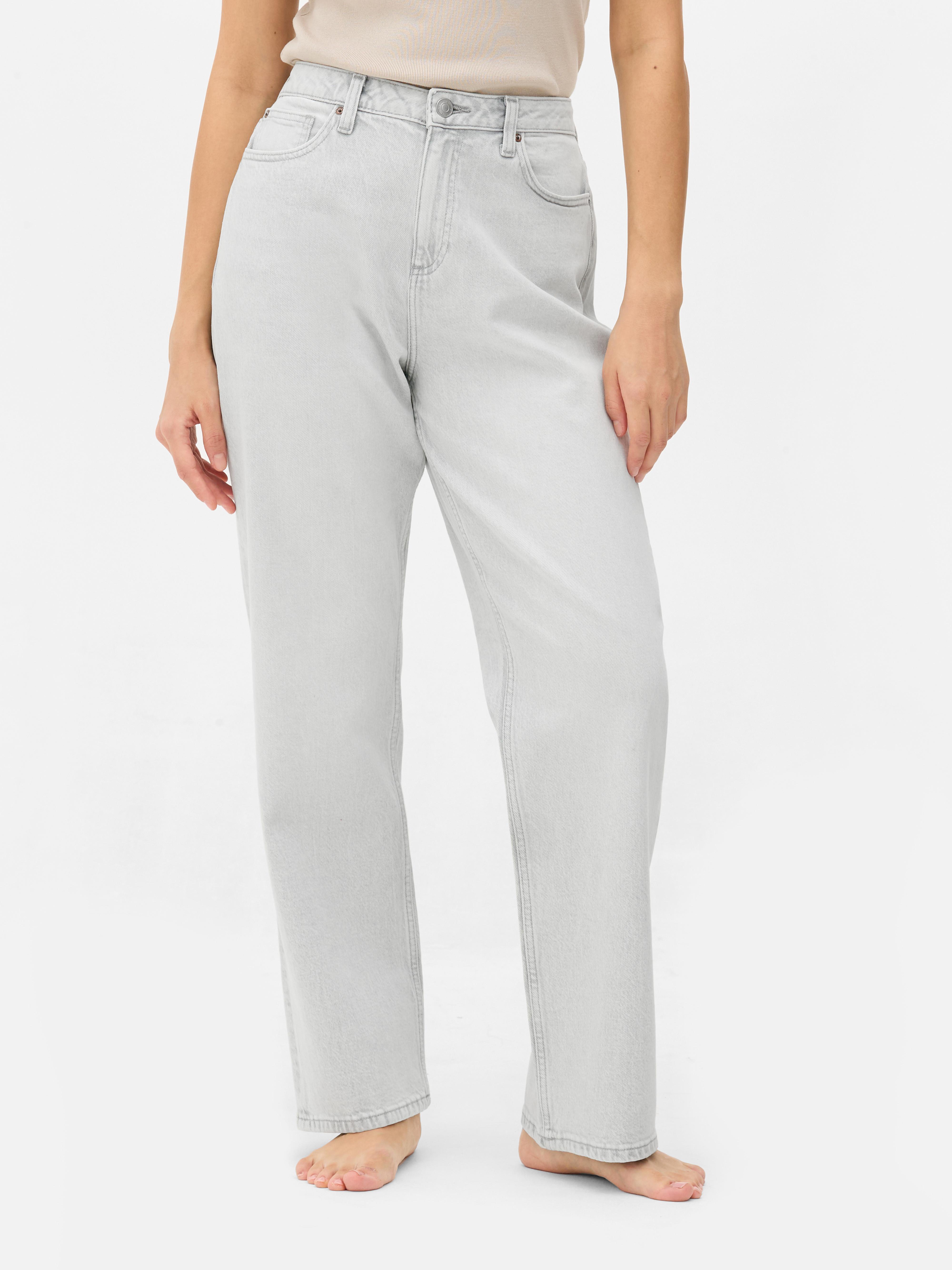 High-Waisted Straight-Leg Jeans