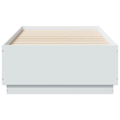 NNEVL Bed Frame White 90x190 cm Engineered Wood