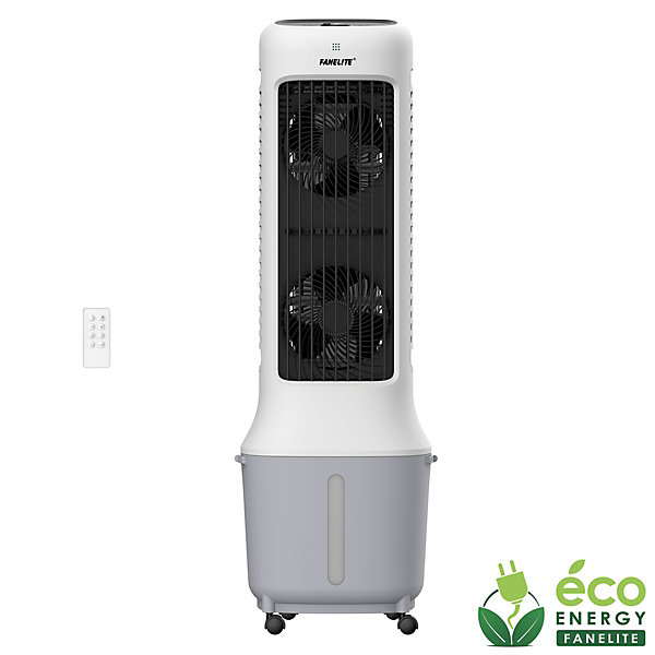 Fanelite - Rafraichisseur d'air DF-AF1302DF - Moteur DC 38W - Hauteur 94 cm - Sur roulettes - Silencieux