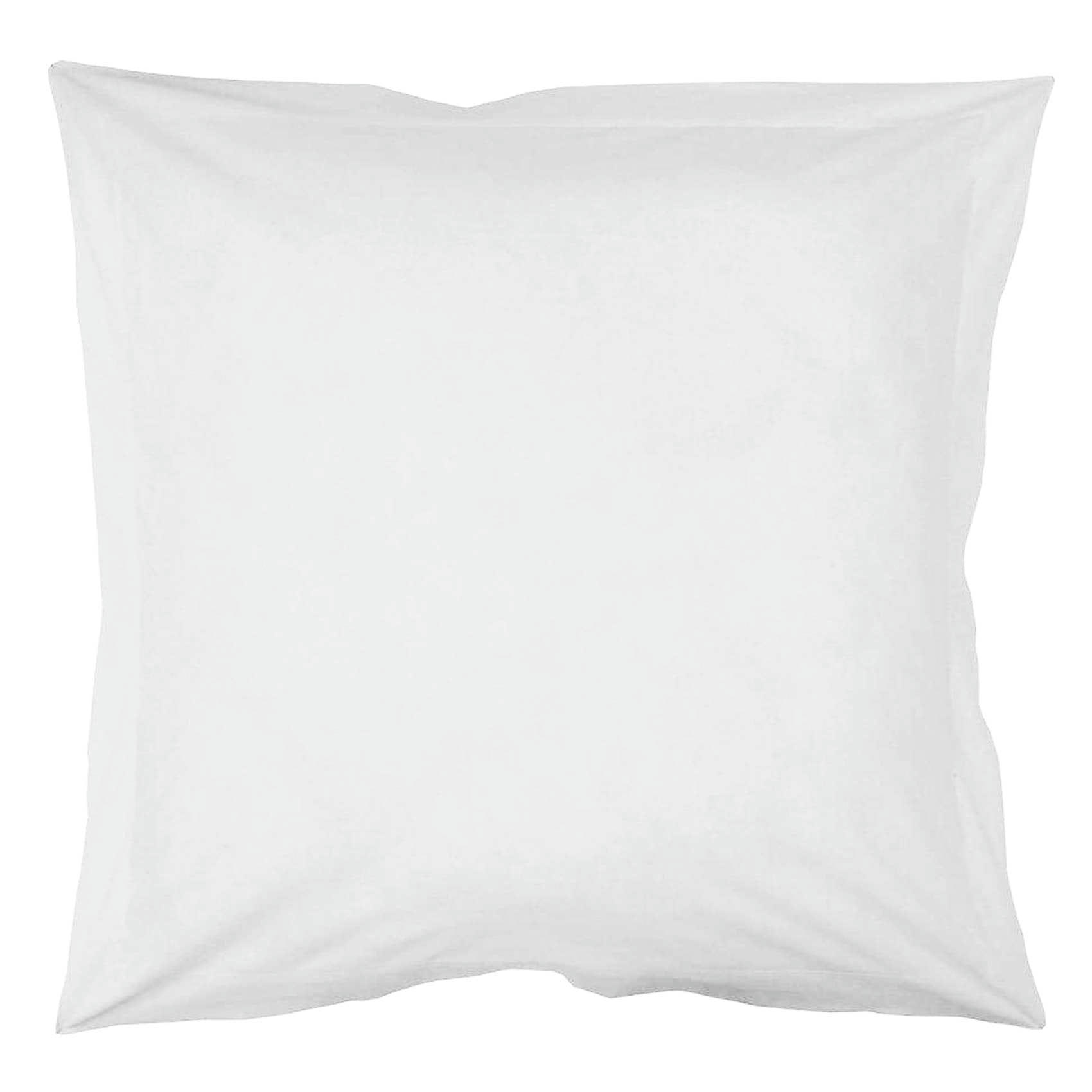 - Taie d'oreiller unie en coton bio blanc 65x65 cm