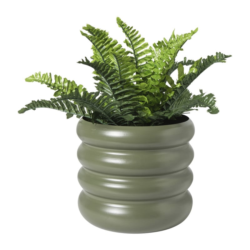 Bloempot bubbles groot - groen - &Oslash;19x18 cm