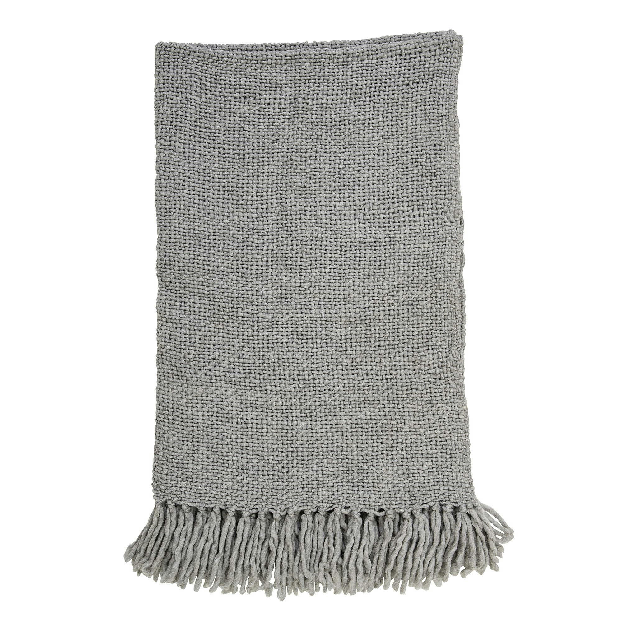 ARTHUR - Plaid en laine gris