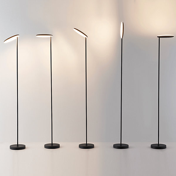 Lampadaire noir design épuré tête orientable dimmable - Kalena