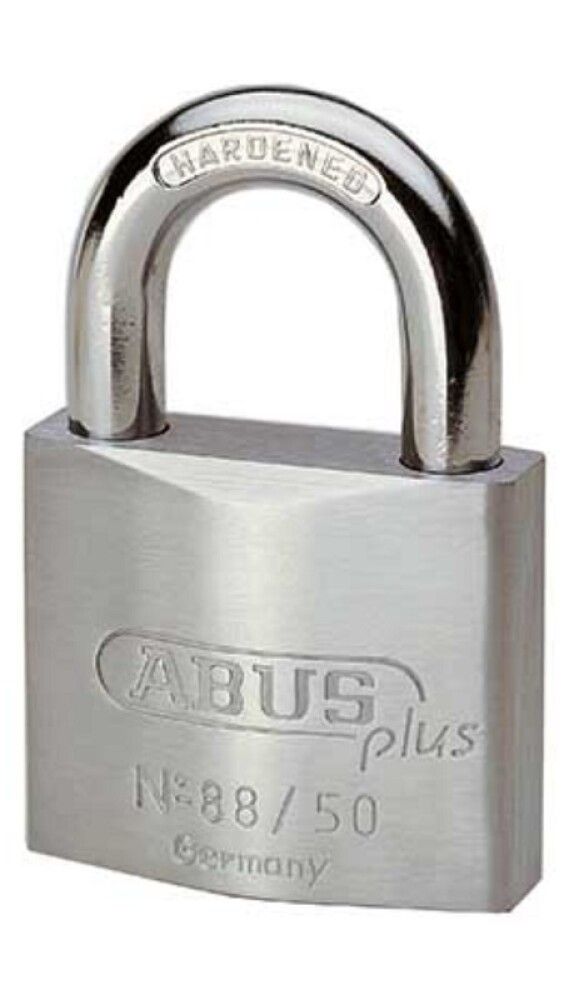 HENGELÅS ABUS 88/50MM KLASSE 2 RUSTFRI