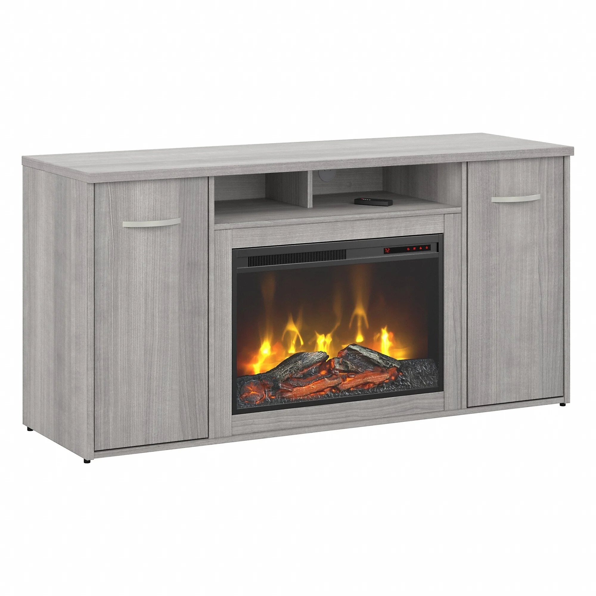 Studio C 60W Electric Fireplace Cabinet by Bush Business Furniture
