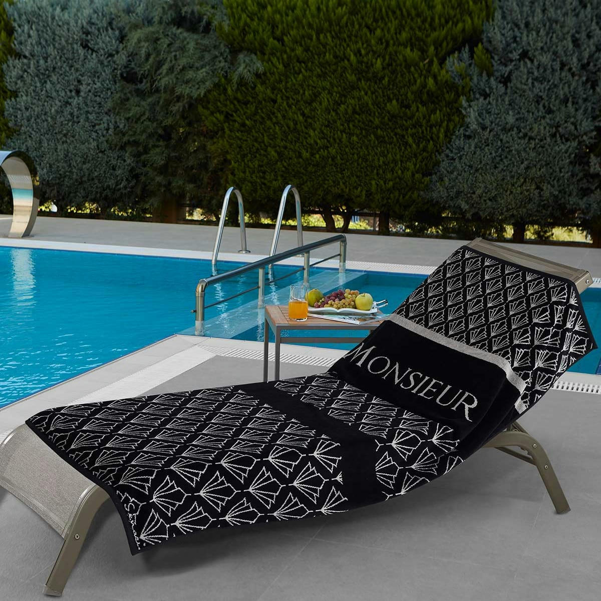 MONSIEUR - Serviette de plage velours 100x180 cm
