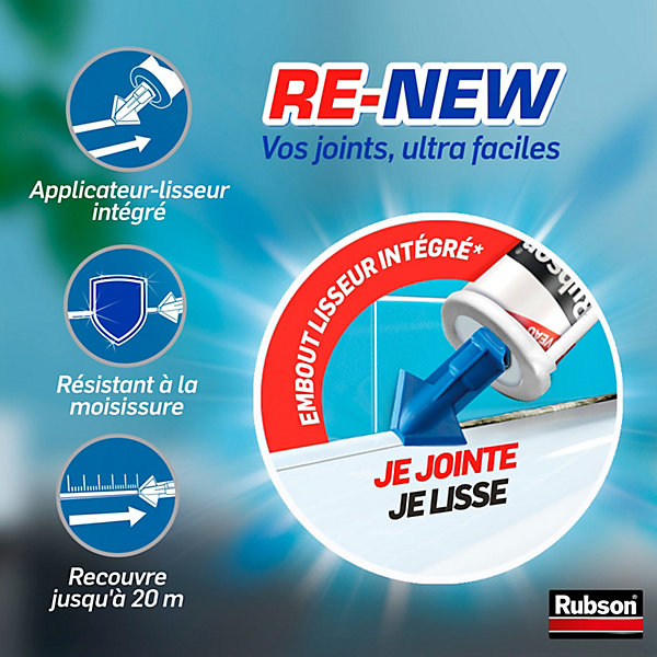 Mastic Rubson Re-New blanc cartouche 280ml