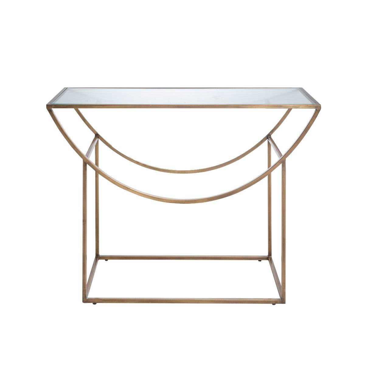 - Table console en métal doré 105 cm