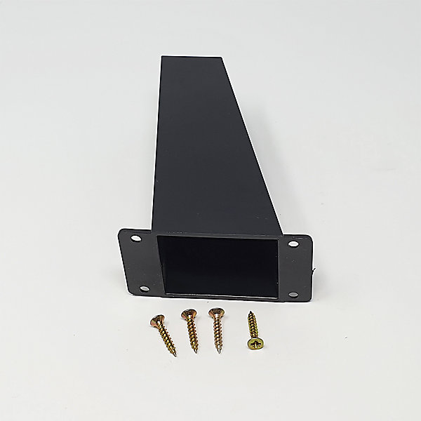 4un. Pied de meuble incliné scandinave pied nordique en résine plastique ABS ANTI-HUMIDITé noire. Hauteur 120mm