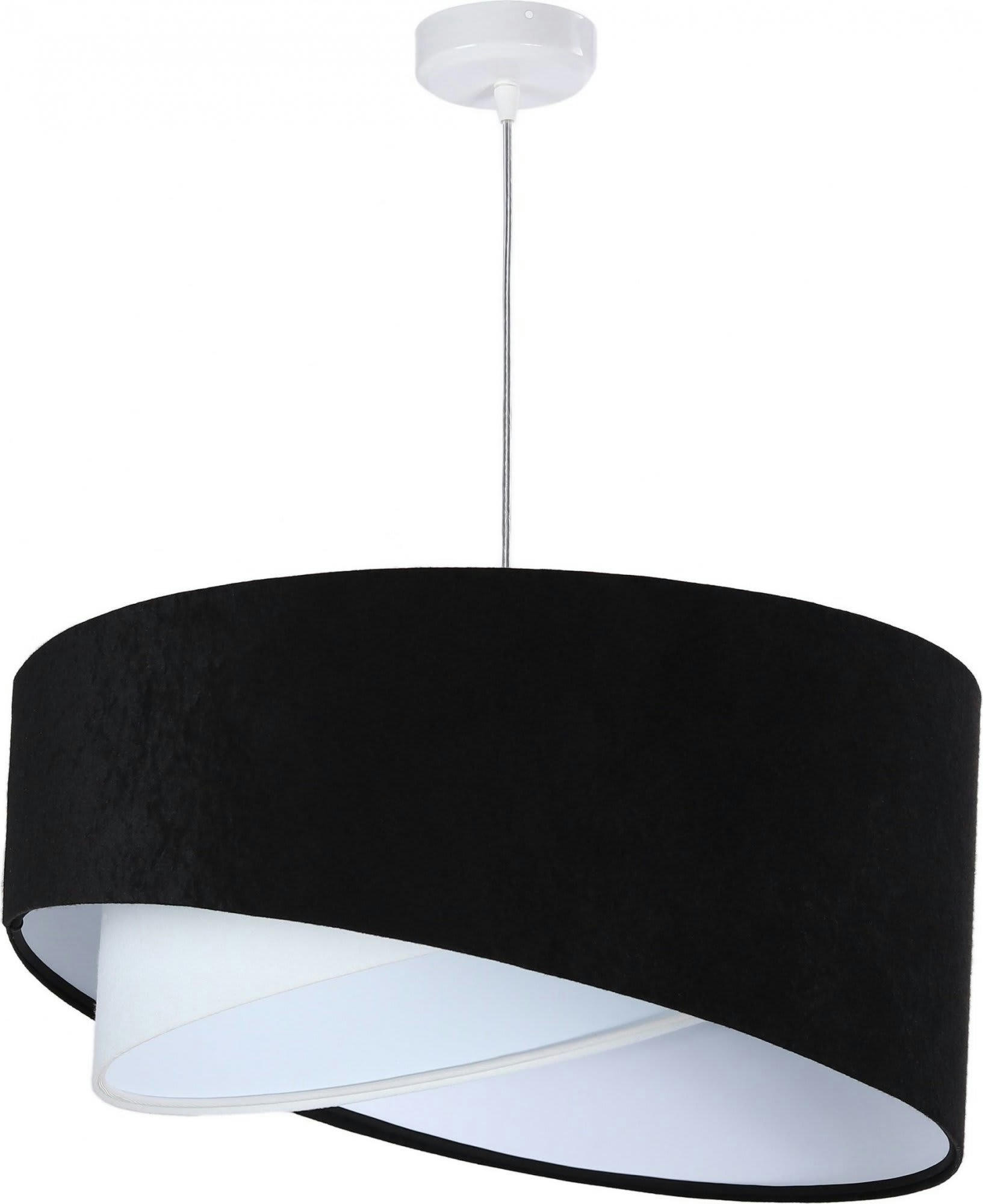 ASYMETRIC - Suspension Tissu Noir 50x50x105 cm