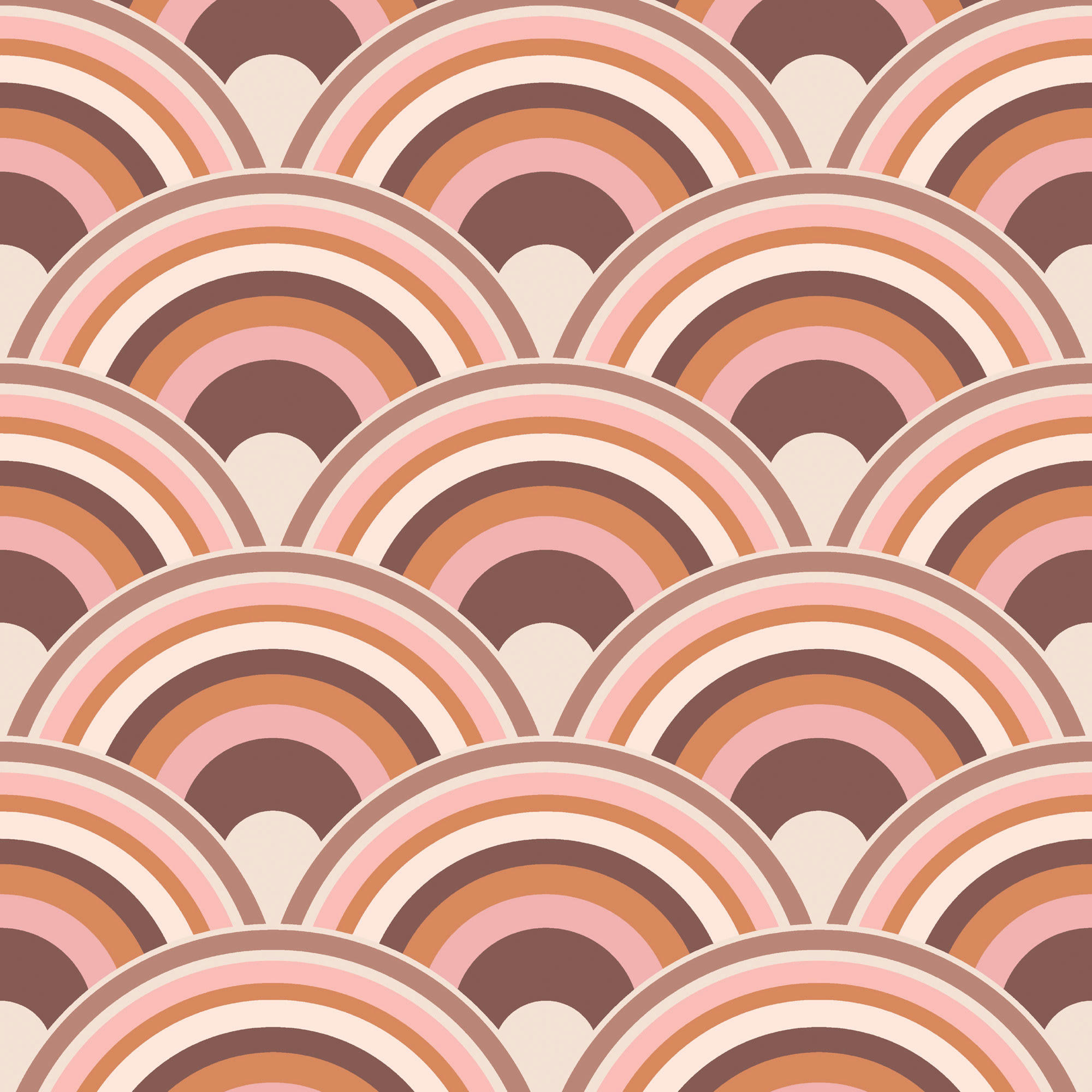 - papier peint curve earth rose ocre beige 1005x52cm