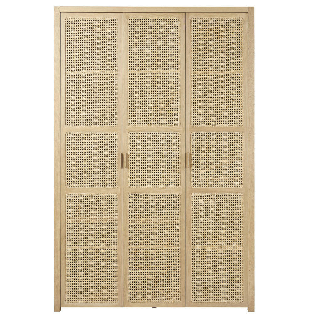 Canopy - Dressing 3 portes avec cannage en rotin