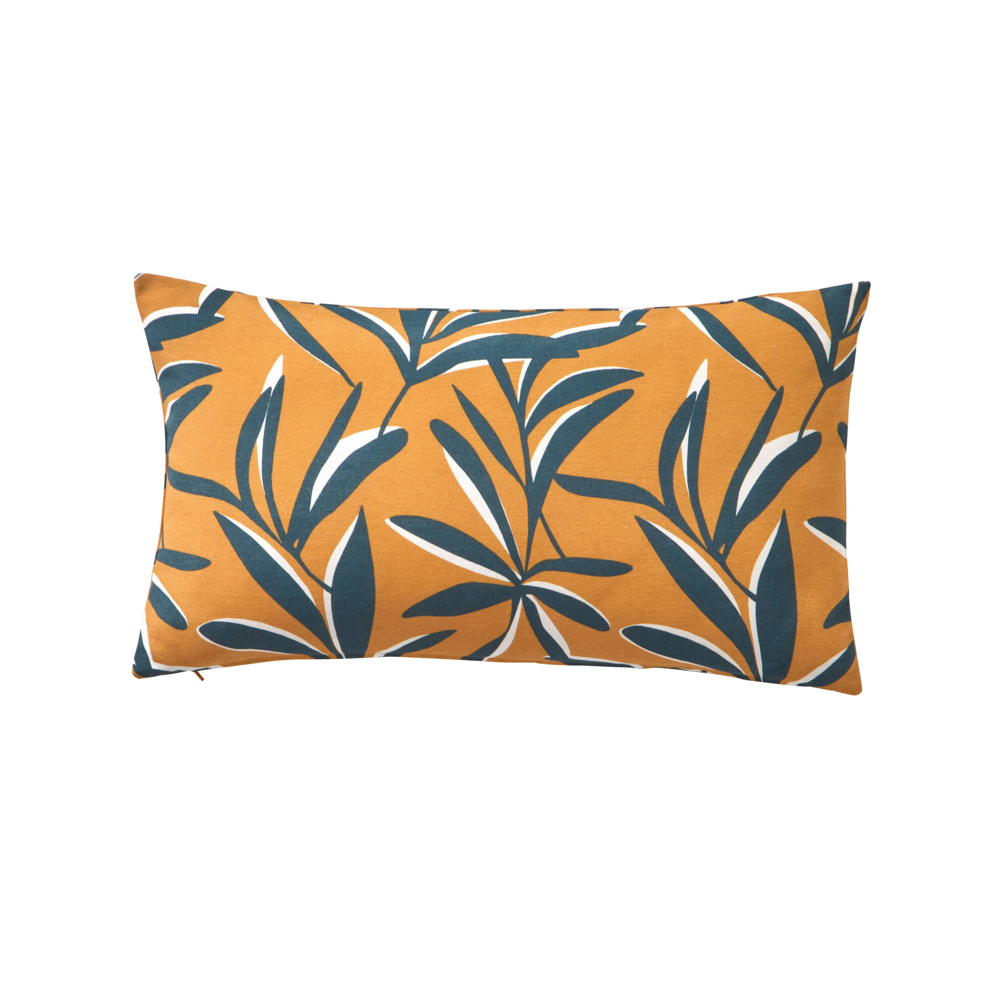 Housse de coussin imprimé feuillage