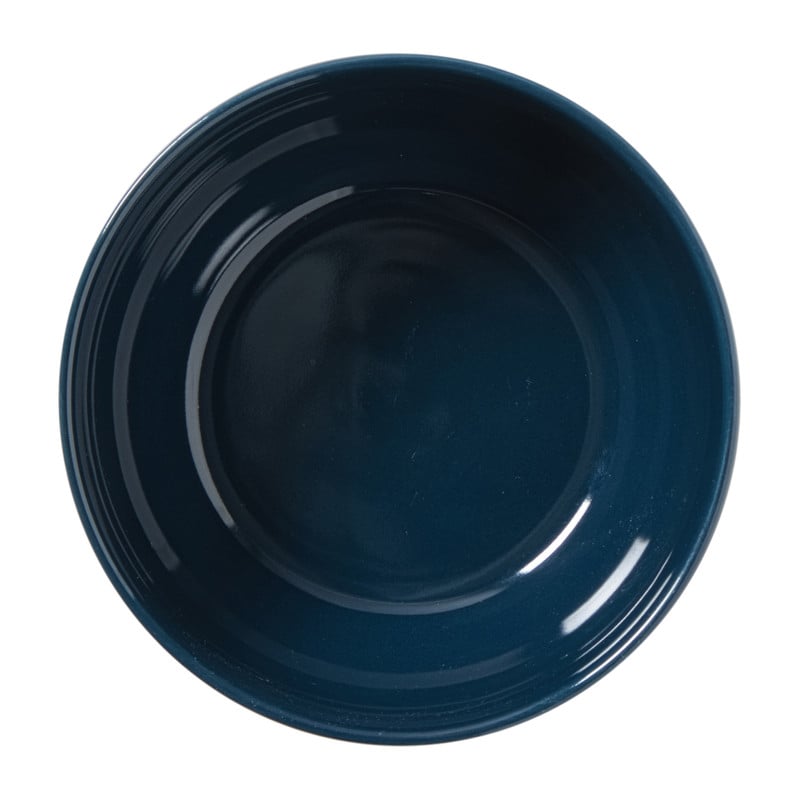 Hugo Kennis schaal - blauw/wit - &Oslash;12 cm