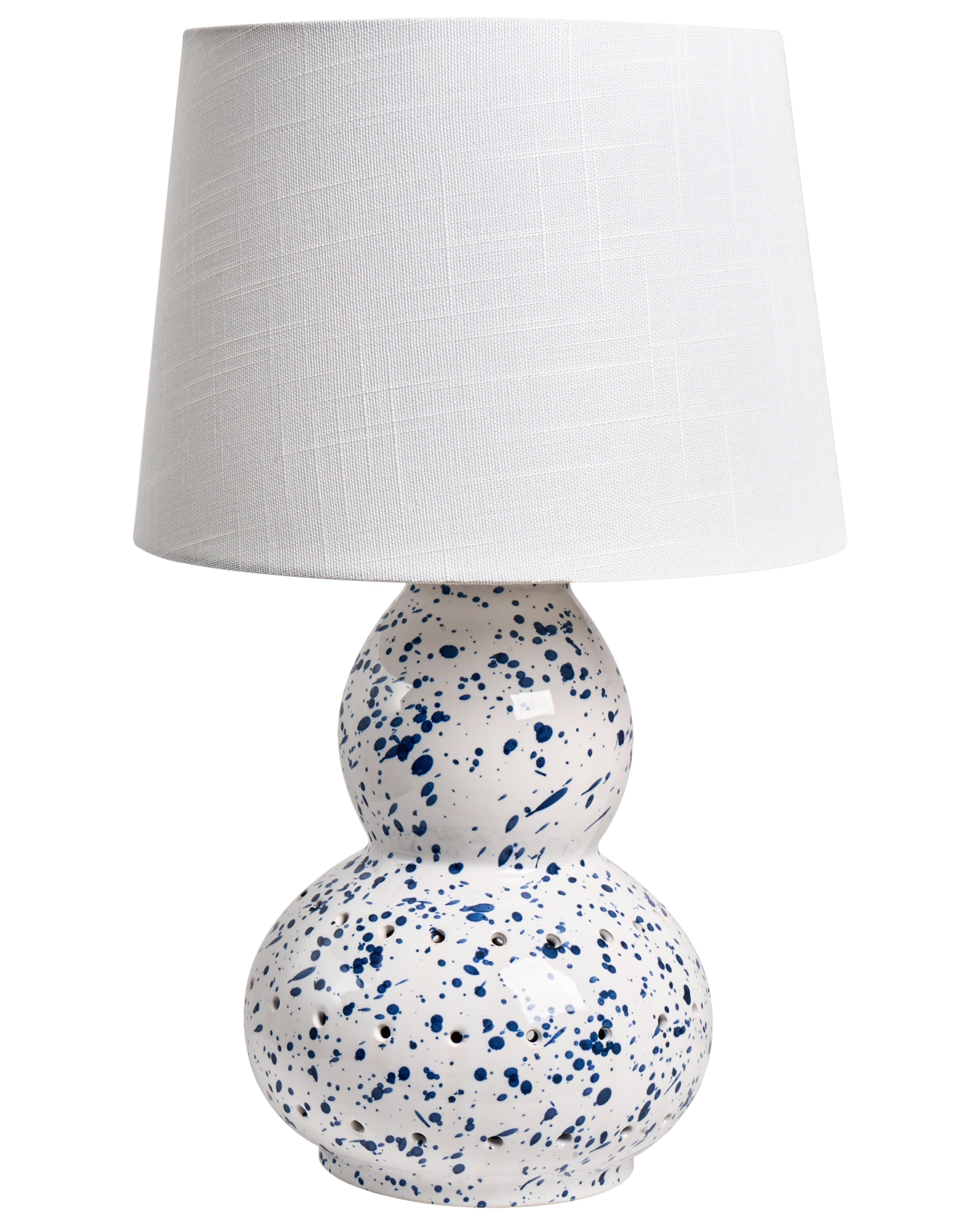 Table Lamp MACAL Ceramic White/ Blue