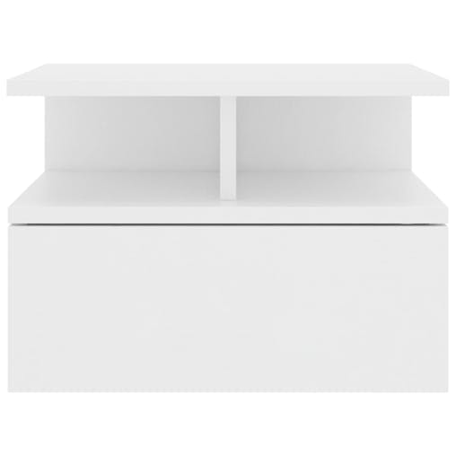 NNEVL Floating Nightstand White 40x31x27 cm Chipboard