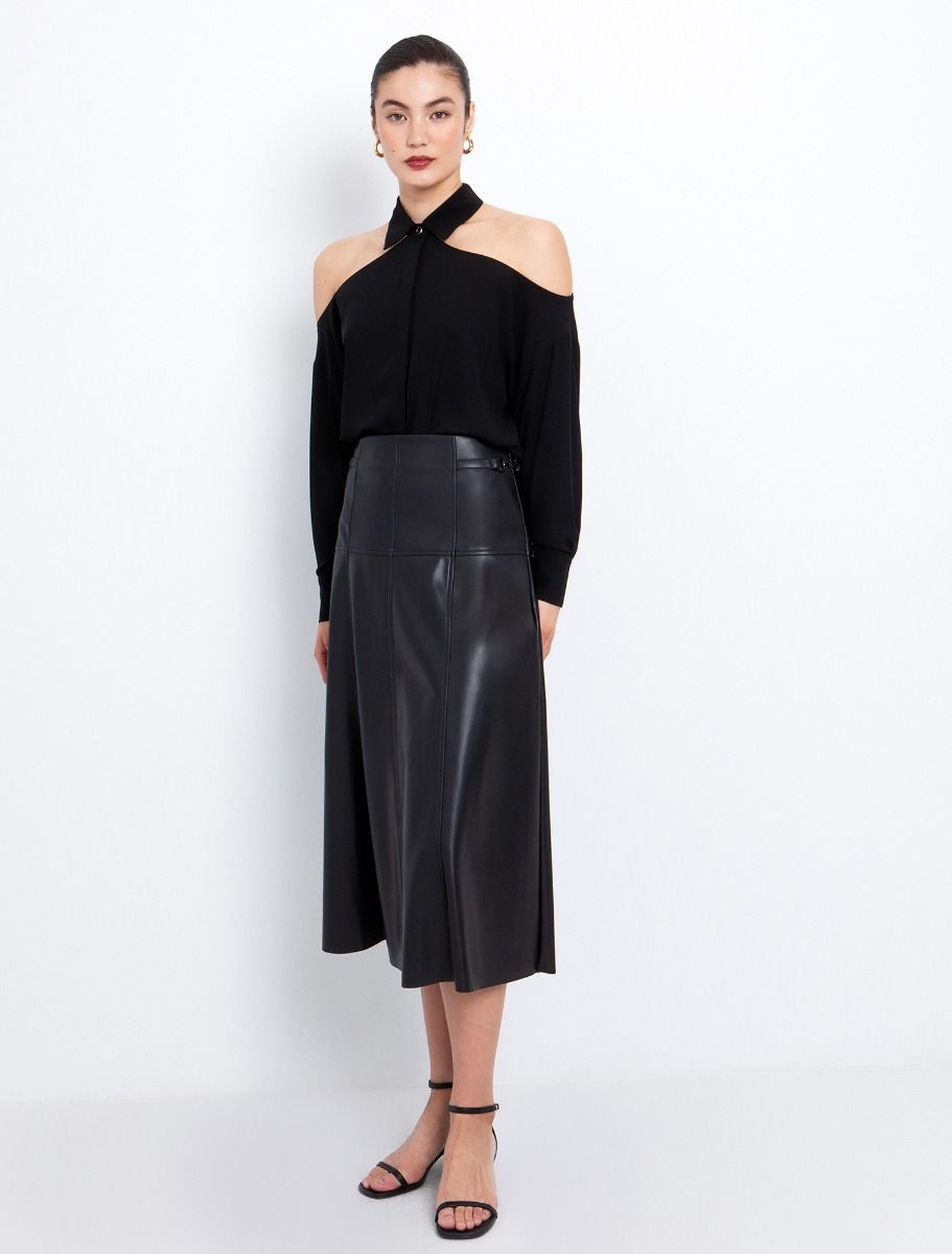 Off-shoulder πουκάμισο