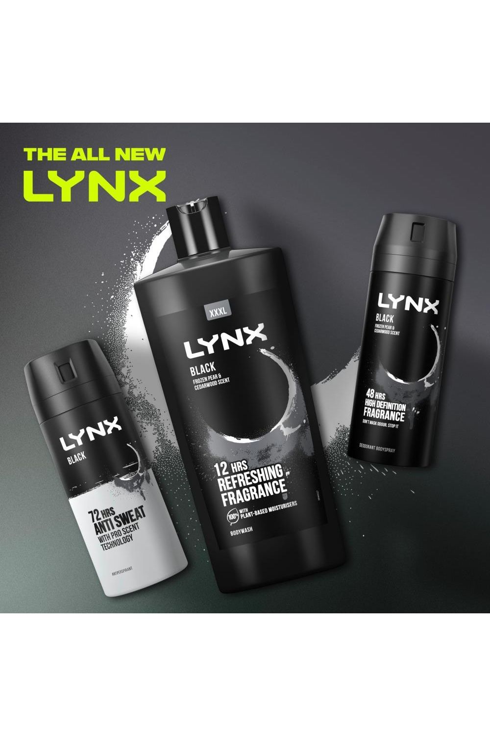 Lynx Black 'Shower Gel' with Frozen Pear Fragrance 700ml, 6 Pack
