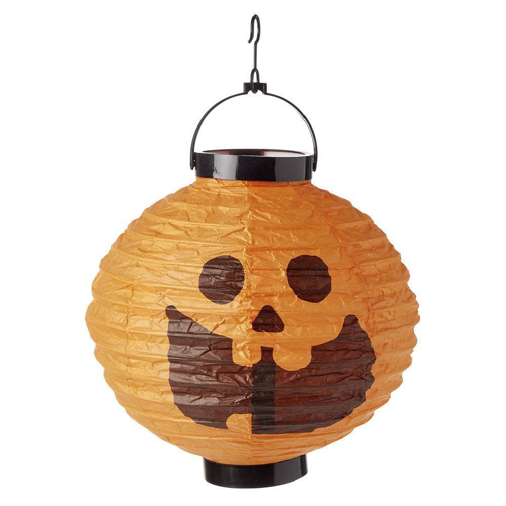 Lanterne lumineuse Halloween à suspendre Ø20xH22cm (2 modèles)