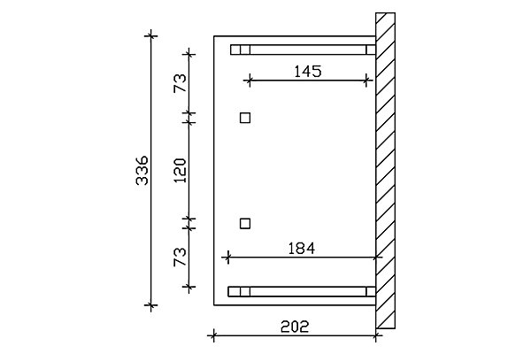 Auvent bois SKAN HOLZ Paderborn 7, 336x202cm, épicéa, traitement coloré anthracite