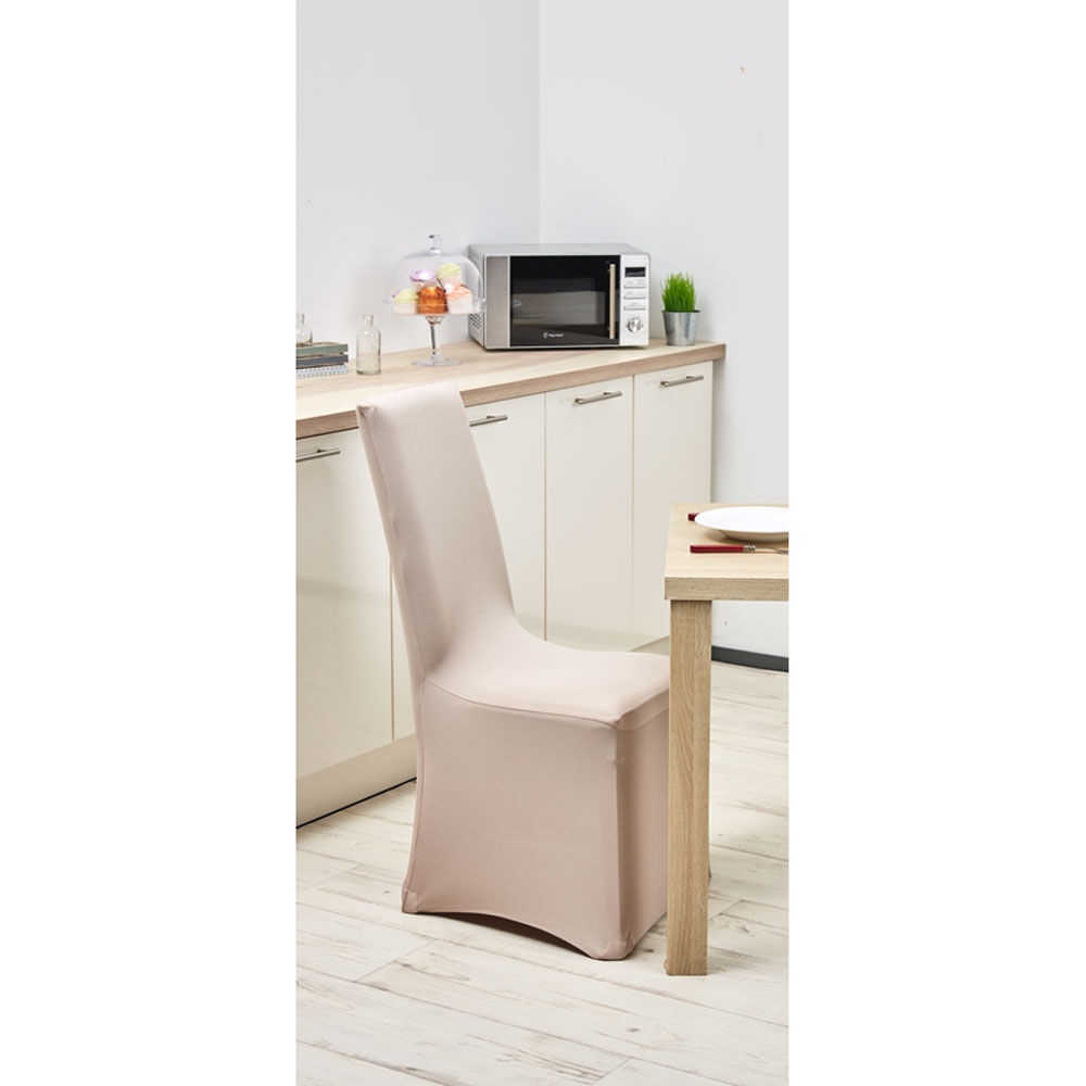 Housse de chaise uni gris clair