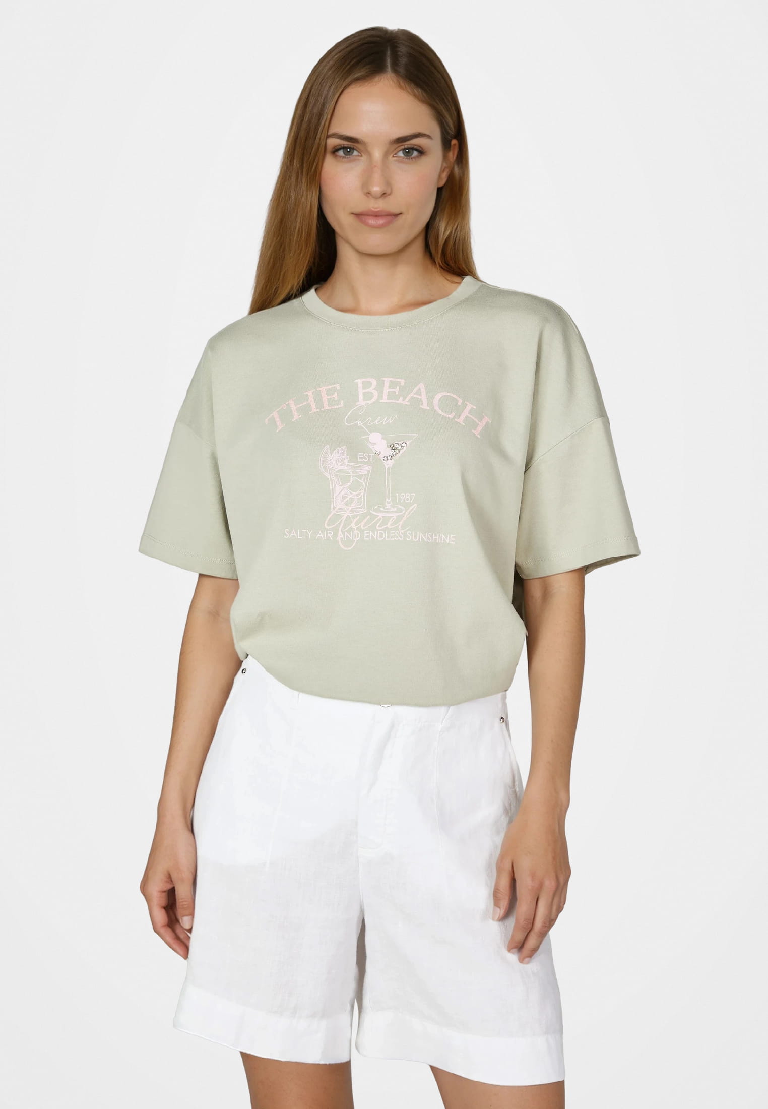 Shirt mit Beach Print