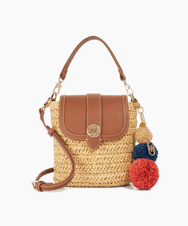 Dimple Natural - Raffia Crossbody Bag