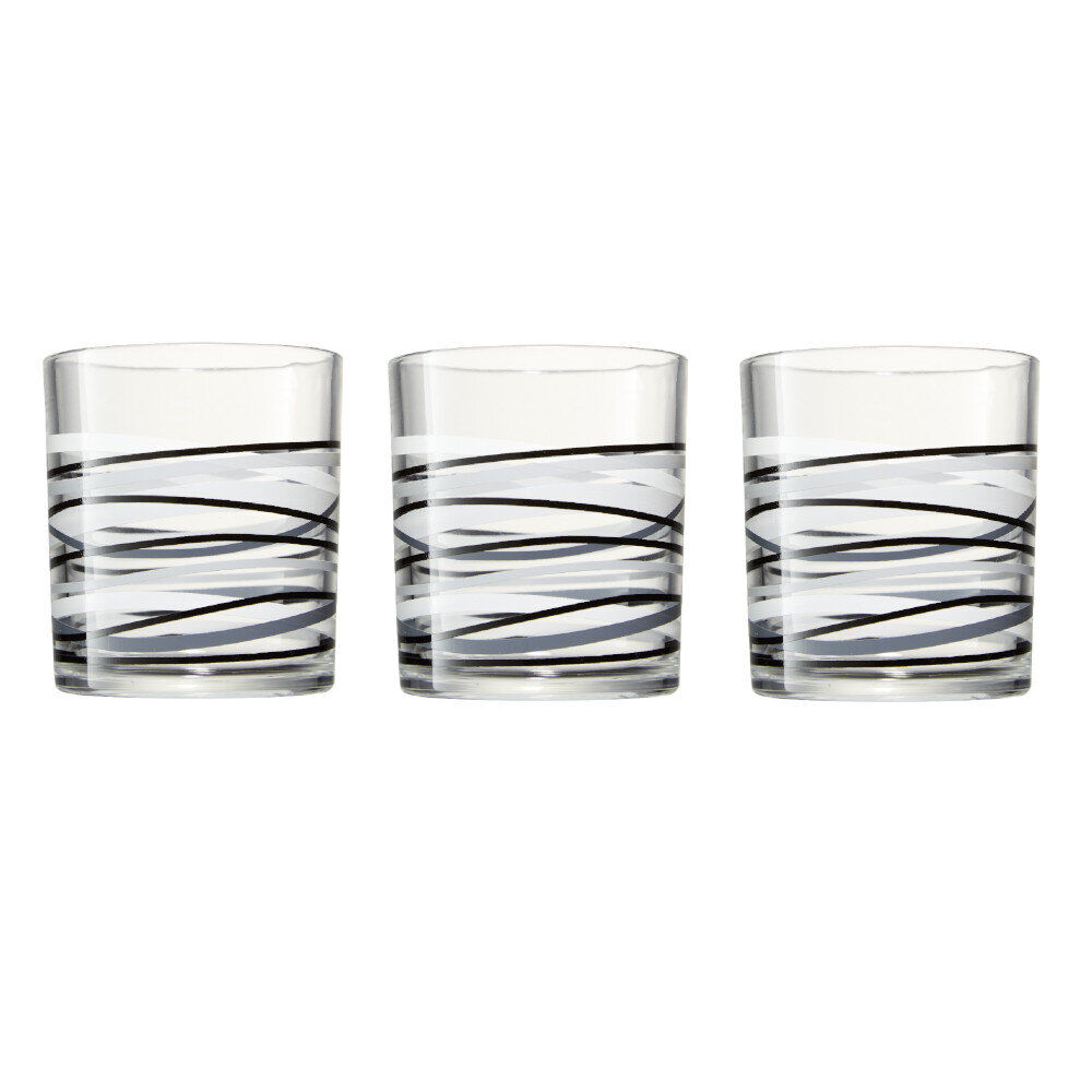 Verre bas motif rayure graphique 25 cl x 6