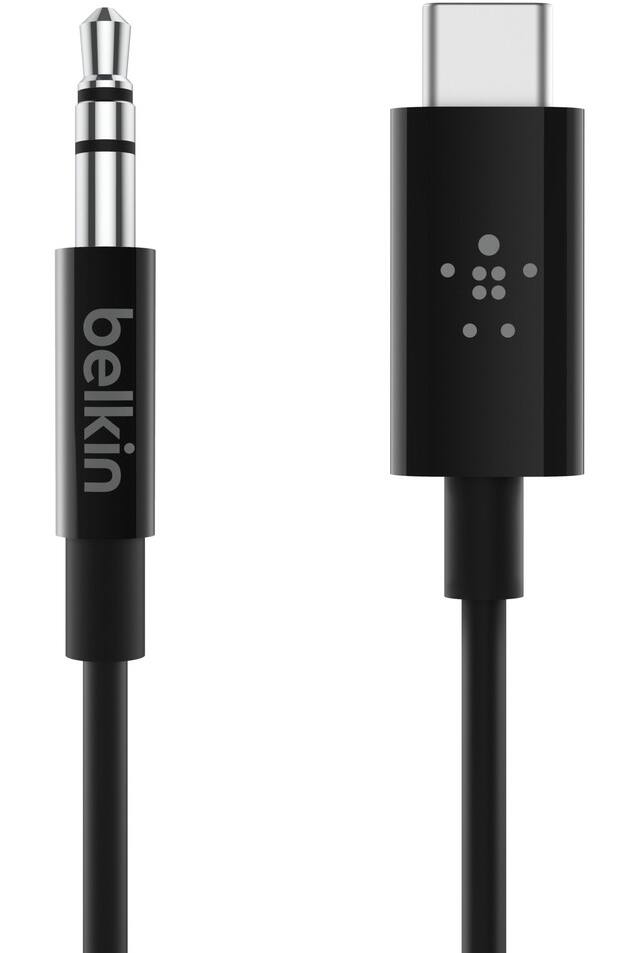 Belkin USB-C to 3.5 mm Audio Cable, Compatible with Most USB-C Smartphones, Black
