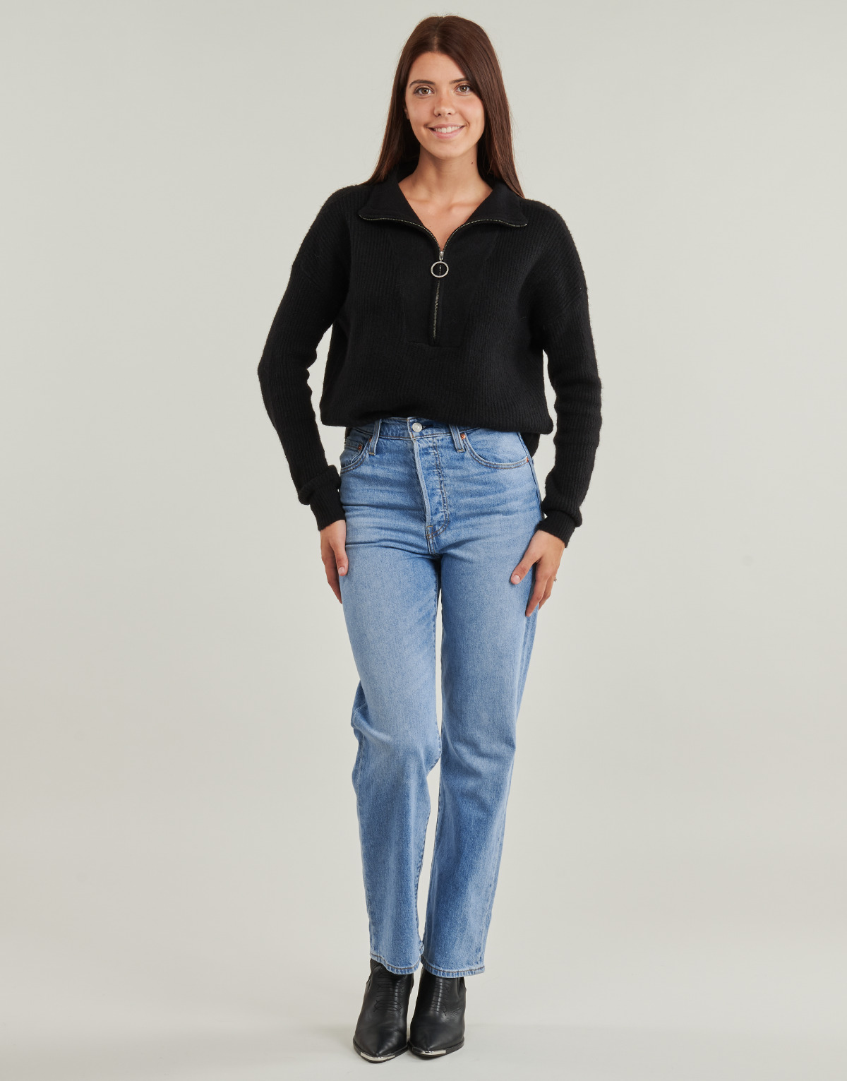 Levi's - RIBCAGE STRAIGHT ANKLE - Blue