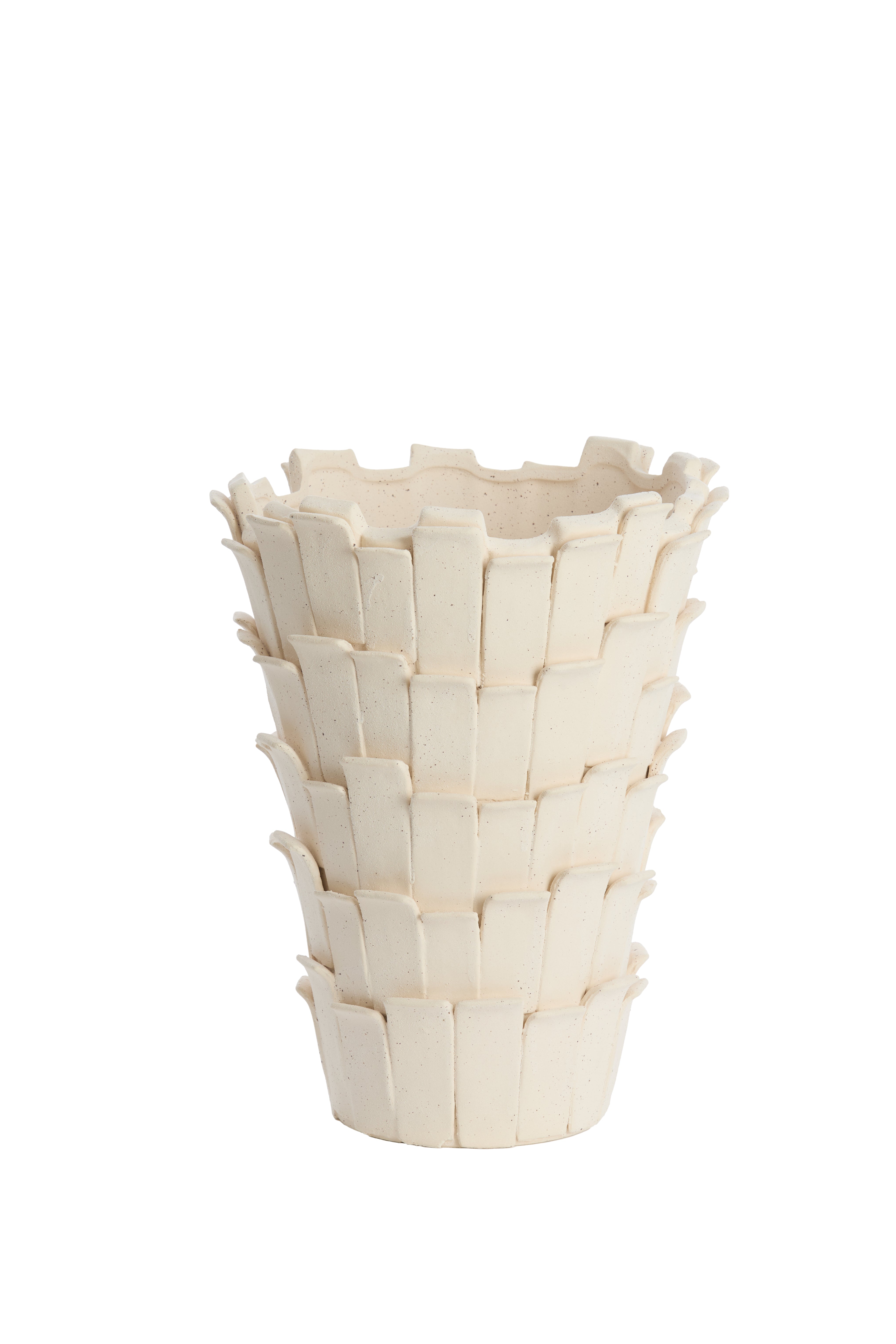 Light & Living vaas BANYA - 27.5x27x35cm - wit