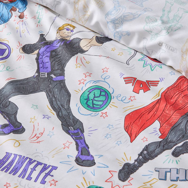Marvel Avengers Assemble Natural Marle Quilt Cover Set
