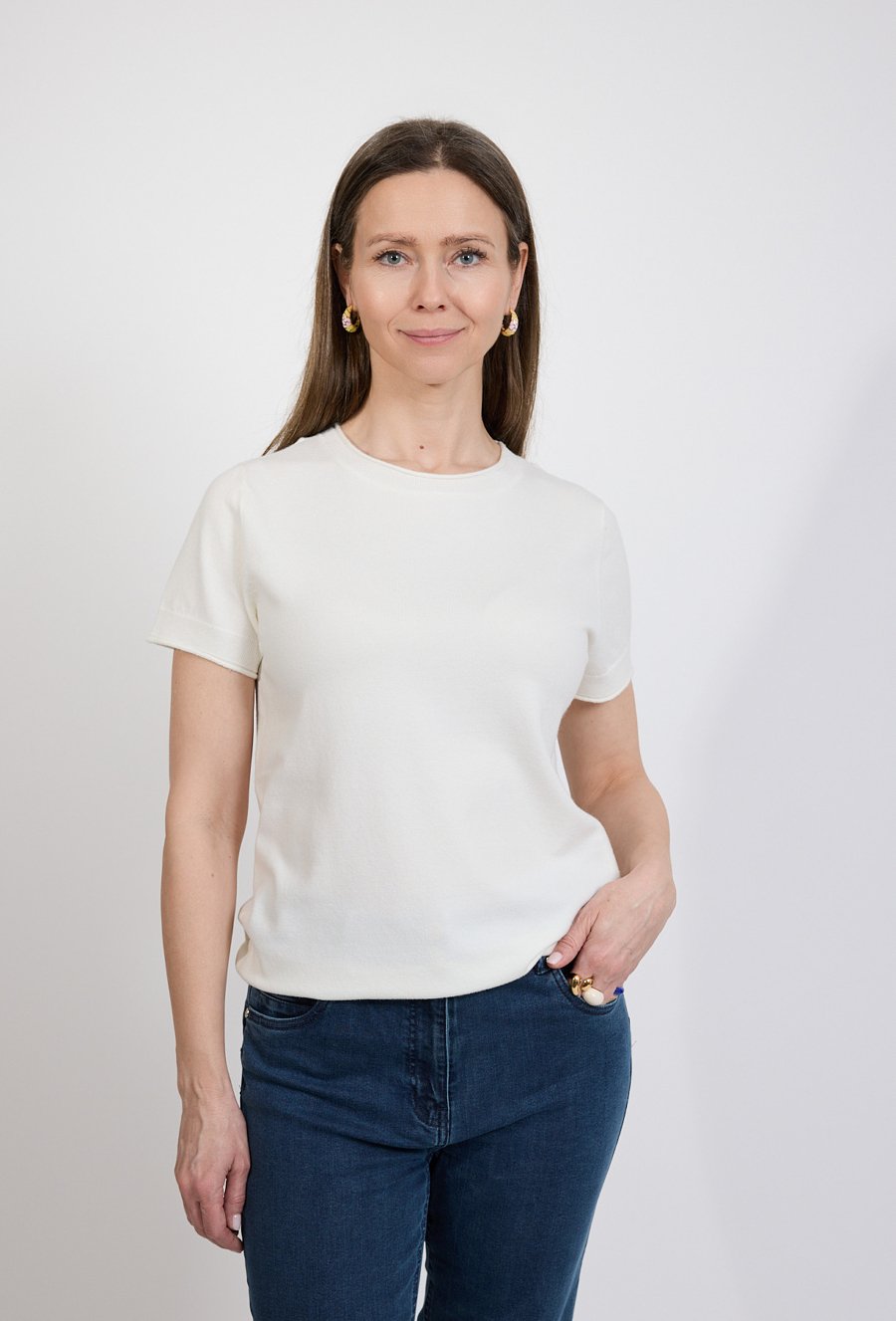 Sweter damski ecru