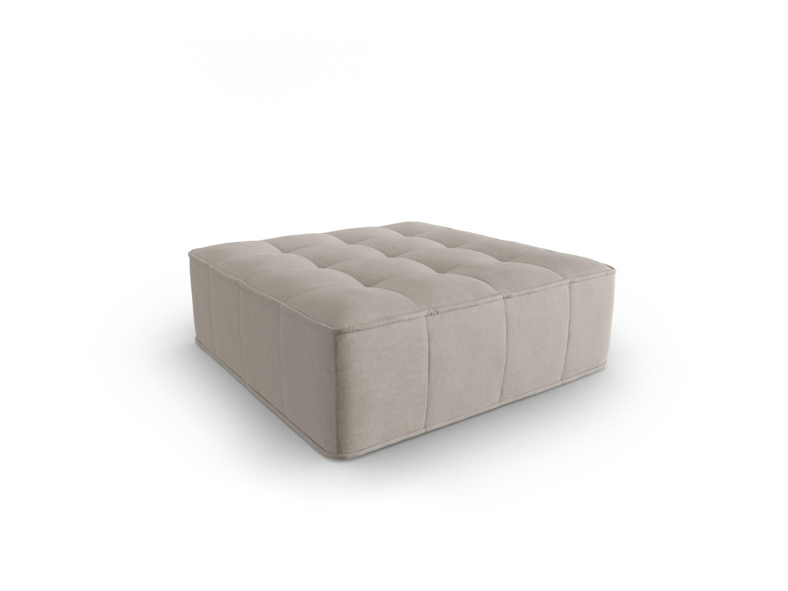 MIKE - Pouf 1 place en tissu structurel gris clair