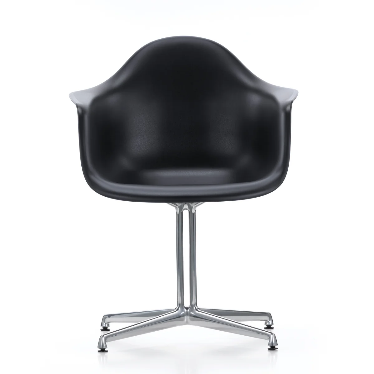 Vitra - Eames Plastic Armchair DAL, poliert / weiß (Filzgleiter basic dark)