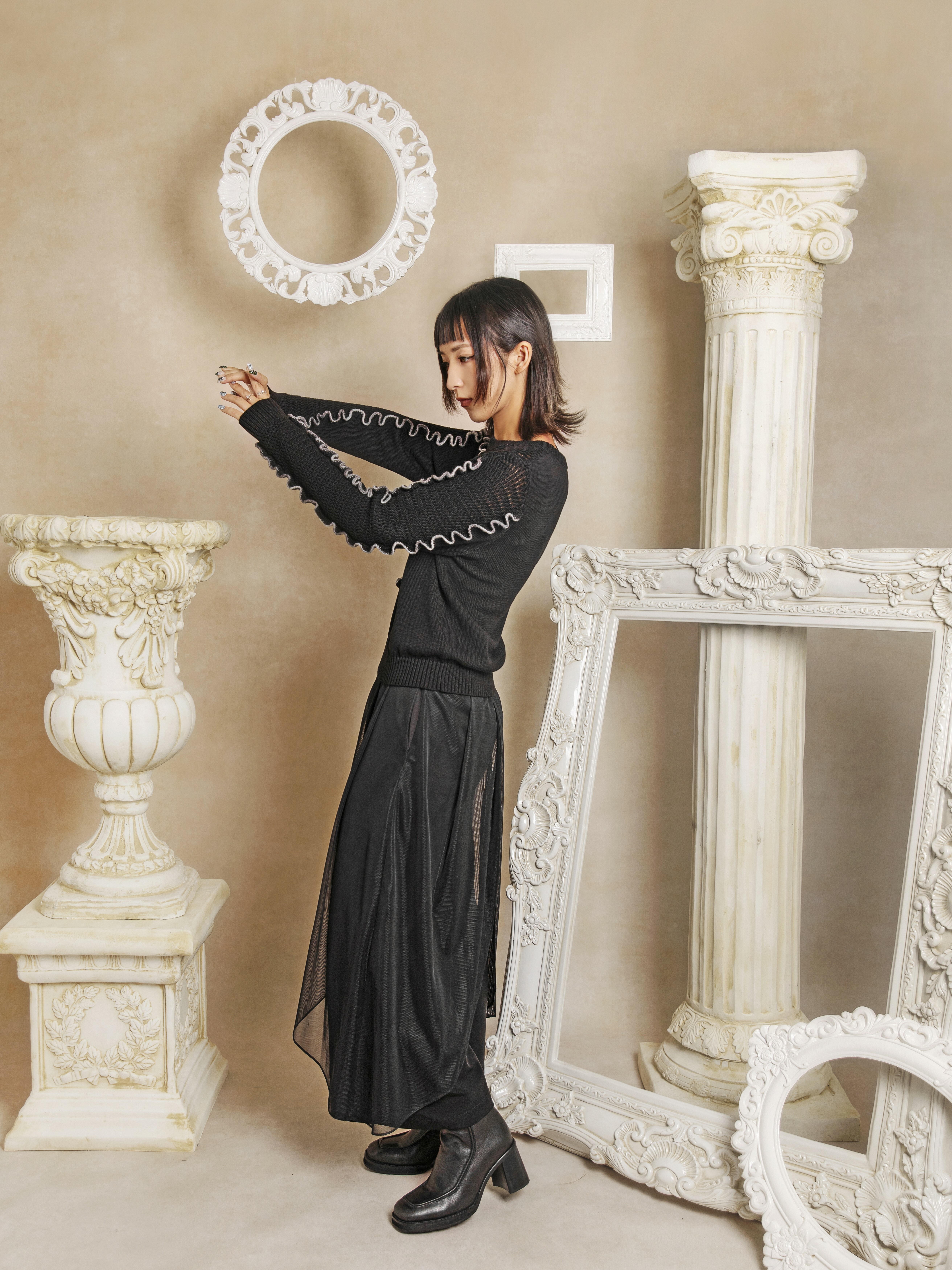 Contrast Babylock Sweater - 246E