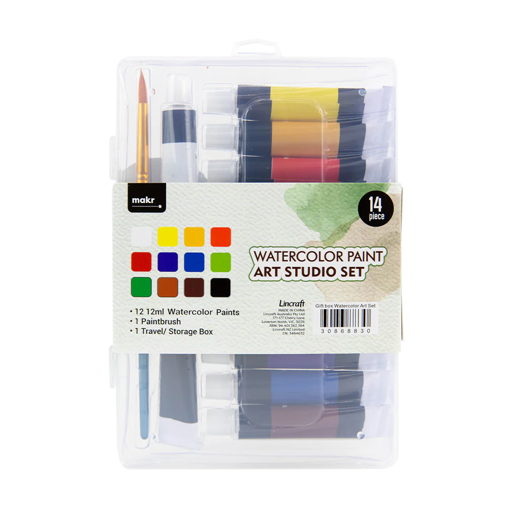 Makr Gift Box Watercolour Art Set - 14pce