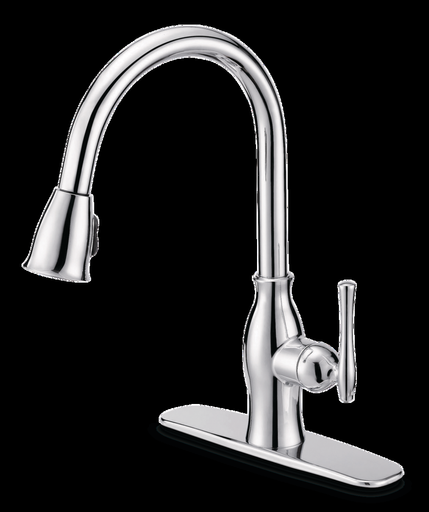 Danze Lisa Single Handle Pull Down Kitchen Faucet, Chrome