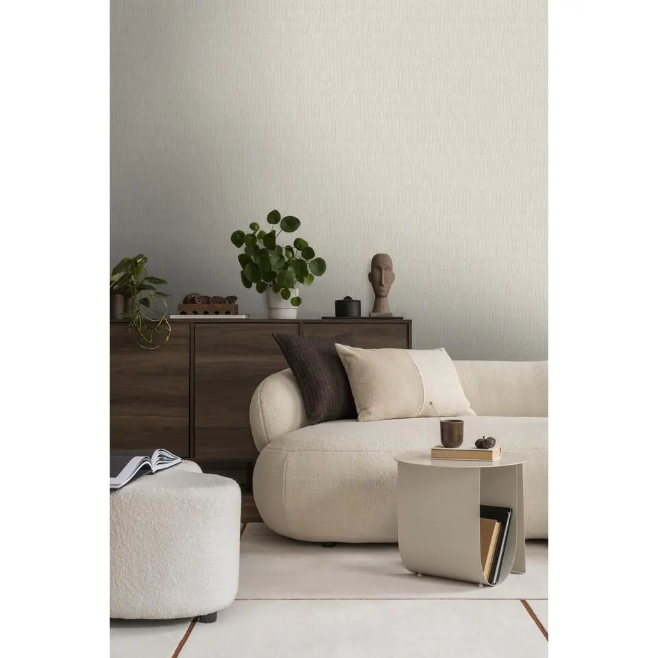 Sanders & Sanders behang effen beige - 53 cm x 10 m