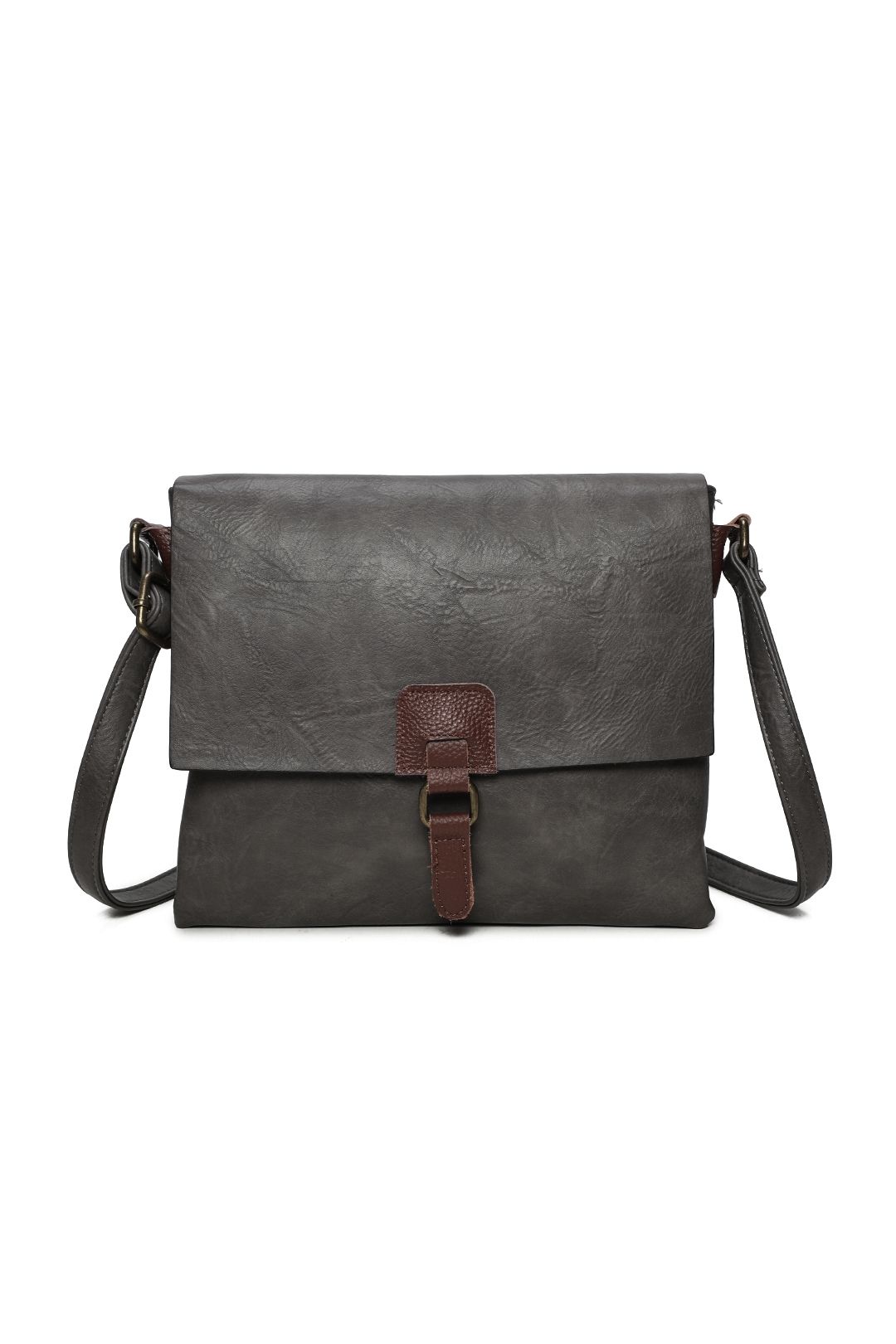 Fontanella Fashion Sienna PU Leather Dual Compartment Crossbody Messenger Bag
