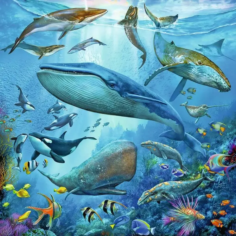 Puzzle 3er-Set Tierwelt des Ozeans
