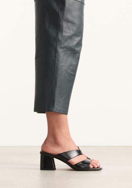 Zwarte sandalen met blokhak