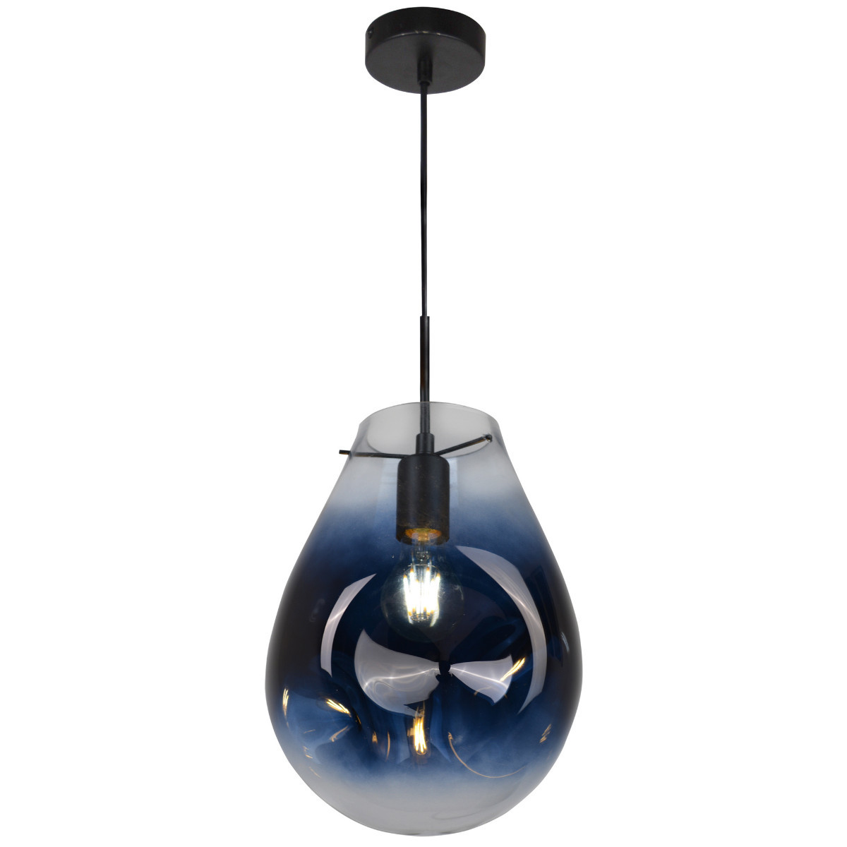 Lampa wisząca niebiesko-czarna KIMBERLY1xE27x20W wym: 120x20x20 cm Polux